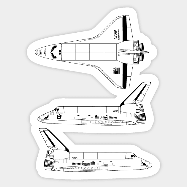 Space Shuttle Sticker by euglenii